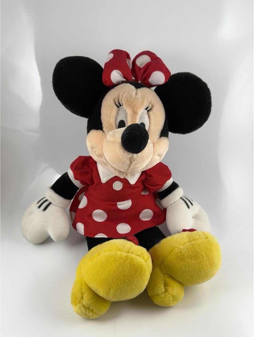 Walt Disney World Minnie Mouse Red Polka Dot Dress Plush 17”